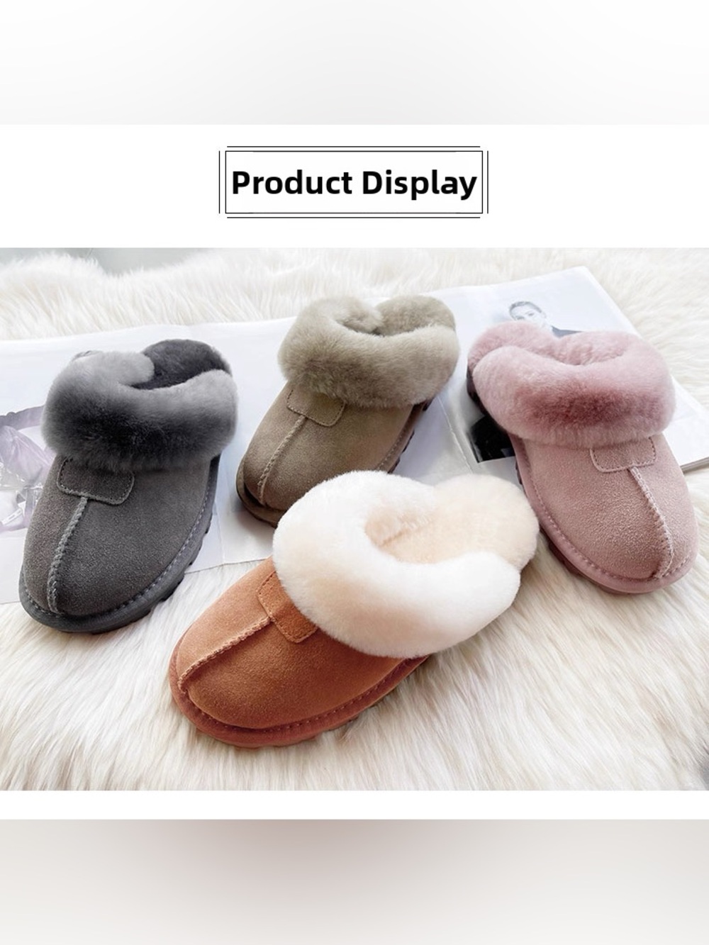 ✅Wool Slippers shoes  for Women, Thick-Soled for Autumn and Winter.💯